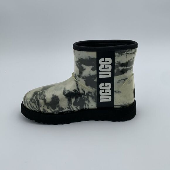 Ugg classic mini marble black and white winter rain boots - Picture 3 of 11